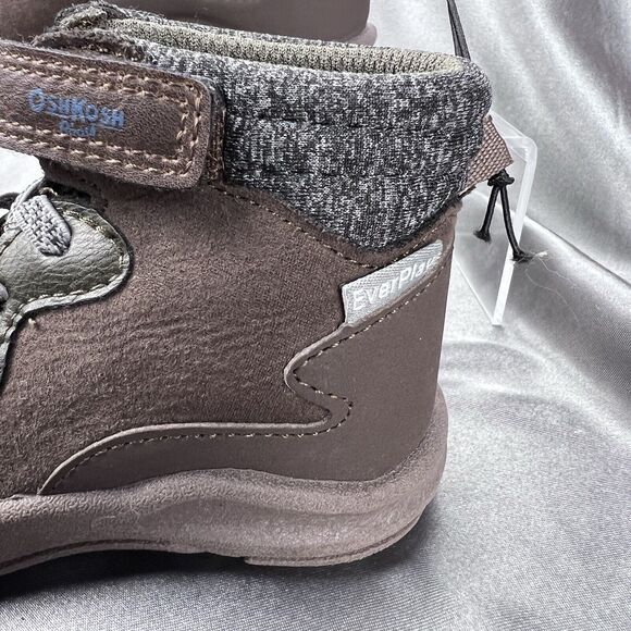 OshKosh B'Gosh Toddler Boys Ever Play Boots Sz 7 M Brown Mid Top Ankle Fashion - Picture 3 of 11
